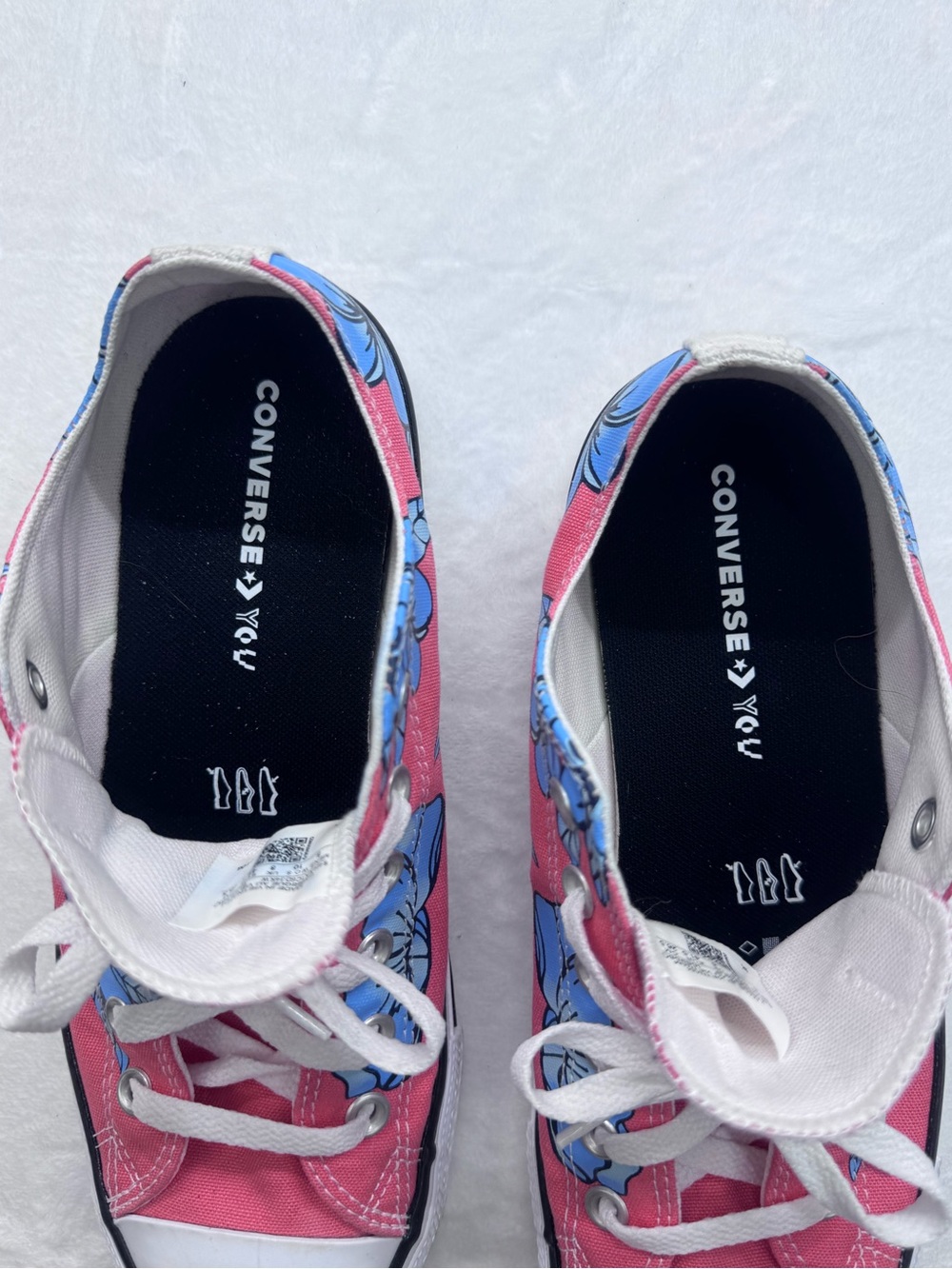 Converse Seasonal Pink Blue Floral Low Top Sneakers Men’s Size 8 - Picture 5 of 8